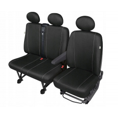 Авточехлы с автоткани для VOLKSWAGEN LT 1995-2006 Kegel-Blazusiak SOLID 1+2 черные Виноградів