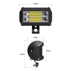 Светодиодная фара AllLight JR-COB-90W/S spot 10-30V Орехов