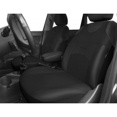 Майки чехлы на передние сиденья HYUNDAI SONATA 1998-2004 Pok-ter Tuning Classic черные Петрове