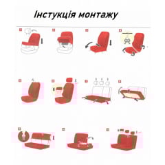 Автомобильные чехлы для Fiat Fiorino 2007- POK-TER Economic с синей вставкой Приморск