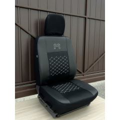 Авточехлы для Subaru Impreza 2000-2007 Gd POK-TER экокожа с тканью черного цвета Первомайськ