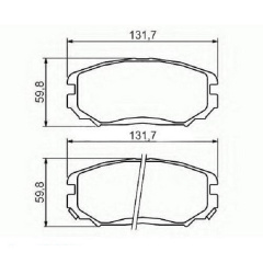 Тормозные колодки Bosch дисковые передние HYUNDAI Sonata F 05-12 0986494374 Новая Прага