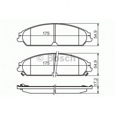 Тормозные колодки Bosch дисковые передние CHRYSLER/DODGE 300C/Caliber/Challenger F 05 0986494483 Запорожье