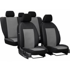 Авточехлы из эко кожи FORD Focus 2005-2011 POK-TER Road с серой вставкой Хмельницький