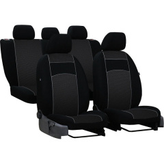 Авто чехлы с автоткани MITSUBISHI Colt 2004-2012 POK-TER VIP с серой вставкой Хмельник