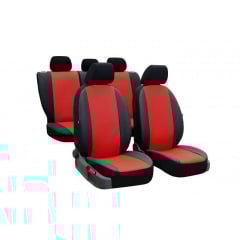 Авточехлы из эко кожи Suzuki Liana (2001-2007) POK-TER PERLINE с красной вставкой Киев