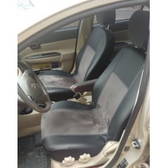 Чехлы на авто для VOLKSWAGEN JETTA 2005-2011 POK-TER эко кожа с алькантарой Exclusive серые Гуляйполе