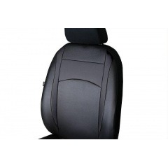 Авточехлы из эко кожи Dacia Duster (2010-2017) POK-TER Design Leather с черной вставкой Бердичів