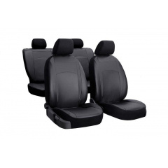 Авточехлы из эко кожи Nissan Note (2004-2013) POK-TER Design Leather с черной вставкой Ладан