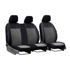Авточехлы для CITROEN JUMPY 1995-2007 эко кожа с алькантарой POK-TER Exclusive 1+2 серый Киев