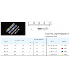 Термоусаживаемая гильза с припоем термоусадка 0.25-6.0 мм PWR набор 50 шт (DR050754) Городок