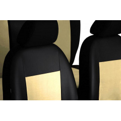 Авто чехлы комбинированые Citroen C4 2004-2009 POK-TER Unico Premium с бежевой вставкой Умань