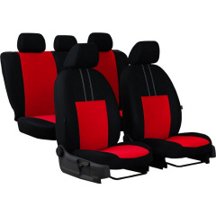 Автомобильные чехлы для Renault Megane 1995-2002 POK-TER Economic с красной вставкой Костопіль