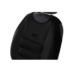 Накидки чехлы на передние сиденья SEAT LEON 2012-2020 POK-TER PsT черной вставкой Ворожба