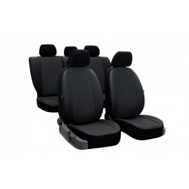 Авточехлы из эко кожи Nissan Note (2004-2013) POK-TER PERLINE с черной вставкой