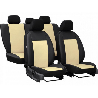Авточехлы из эко кожи GEELY MK Cross 2010-2016 (2002-2011) POK-TER Road с бежевой вставкой