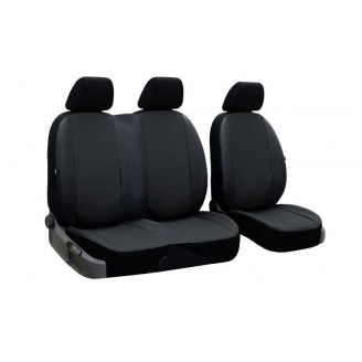 Авточехлы для MERCEDES Vito W638 1996-2003 POK-TER Perline 1+2 с черной вставкой перфорированной экокожи