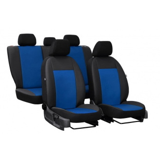 Авточехлы из эко кожи GEELY GХ2 2012- (2002-2011) POK-TER Road с синей вставкой