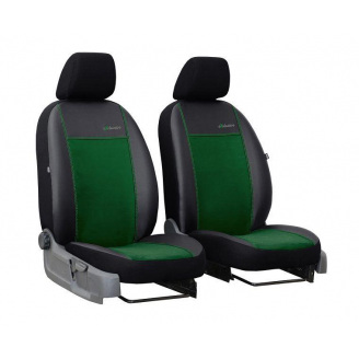 Чехлы на авто для HYUNDAI SANTA FE 2006-2012 POK-TER эко кожа с алькантарой Exclusive зеленые