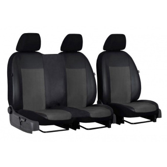 Авточехлы комбинированные Ford Transit 2006-2014 POK-TER Unico 1+2 с серой вставкой