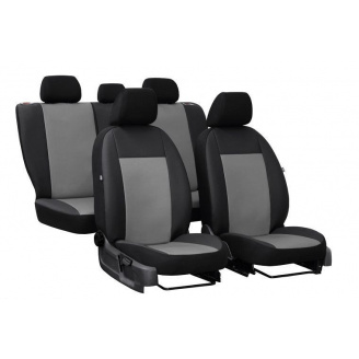 Авточехлы из эко кожи GEELY Emgrand X7 2013-2016 (2002-2011) POK-TER Road с серой вставкой