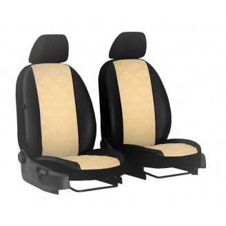 Чехлы на передние сиденья для GEELY LC Cross 2008-2016 (2002-2011) POK-TER эко кожа Elit бежевый