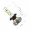 Лампа автомобильная AutoArt LED S9 H7 диодная Silver (av205-hbr) Ромны