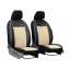 Чехлы на авто для Nissan Qashqai 2006-2013 POK-TER эко кожа с алькантарой Exclusive бежевые на передние Березно