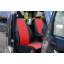Авточехлы из эко кожи PEUGEOT Partner 2001-2010 mk I MPV POK-TER PERLINE с красной вставкой Городок
