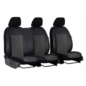 Авточехлы комбинированные FIAT Scudo 2007-2016 POK-TER Unico 1+2 с серой вставкой