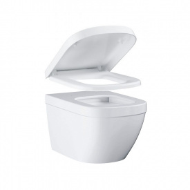 Унитаз подвесной Grohe EuroCeramic 54 с крышкой-сиденьем Softclose, белый (39328000/39330001)