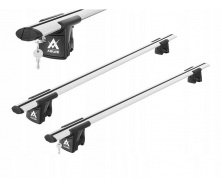 Автобагажник на крышу для HYUNDAI Atos / Atos Prime Hatchback 1998-2009 Aguri Runner Silver