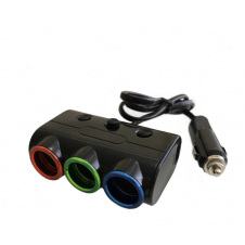 Разветвитель прикуривателя Olesson на 3 гнезда + 2USB 1523