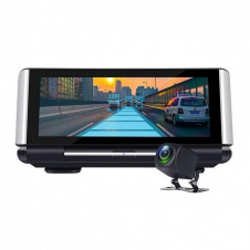 Видеорегистратор с камерой заднего вида DVR 06K 3G Android 5.1 ADAS Black SMT 13929