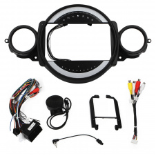 Штатный комплект переходная рамка 9" Lesko BMW Mini 2007-2015 (1234-320) + адаптер питания