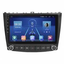 Штатная магнитола Lesko для Lexus IS II Рестайлинг 2008-2010 10" 2/32Gb 4G Wi-Fi GPS Top (11792-70145)
