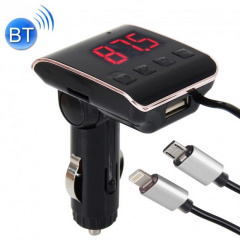 FM-трансмиттер автомобильный bluetooth модулятор HZ H22BT + кабель Micro USB, Lightning 2.1A Рівне