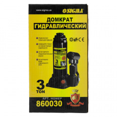 Домкрат гидравлический бутылочный 3т H 194-372мм SIGMA (6101031) Черкаси