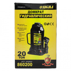 Домкрат гидравлический бутылочный 20т H 242-452мм SIGMA (6101201) Житомир