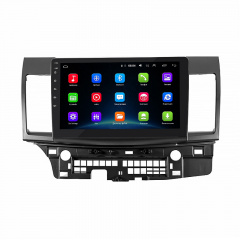 Штатная магнитола Lesko для Mitsubishi Lancer X Рестайлинг 2011-2015г. 10" 2/32Gb/ Wi-Fi Optima GPS Android Вишневое