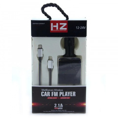 Автомобильный FM модулятор трансмиттер HZ H22BT Black (av099-hbr) Запоріжжя