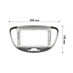 Переходная рамка Lesko 9" Hyundai i10 2008-2013 (9966-43163) Петрово