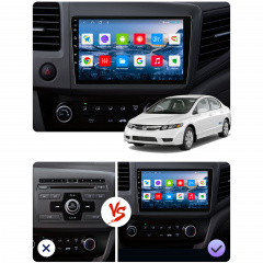 Штатная магнитола Lesko для Honda Civic (2012-2015гг.) 9" 2+32Gb Wi-Fi Optima GPS Android Кропивницкий