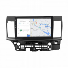 Штатная магнитола Lesko для Mitsubishi Lancer X Рестайлинг 2011-2015г. 10" 1/16Gb/ Wi-Fi Optima GPS Android Коростень