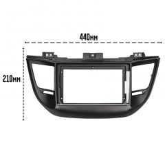 Переходная рамка Lesko 9" Hyundai Tucson IX35 2015-2018 (10131-43509) Надвірна