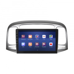 Штатная магнитола Lesko Hyundai Accent III 2006-2011 9" 4/32Gb 4G Wi-Fi GPS Top (10472-51762) Ромны