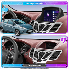 Штатная магнитола Lesko Ford Fiesta Mk6 2008-2013 9" 2/32Gb/ Wi-Fi GPS Долина