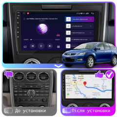 Штатная магнитола 9" Lesko для Mazda CX-7 I 2006-2009 4/64Gb CarPlay 4G Wi-Fi GPS Prime Мазда Киев