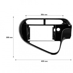 Переходная рамка Lesko 9" на авто Toyota Prius C 2018-2020 (10846-59373) Геническ