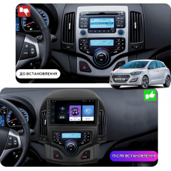 Штатная магнитола 9" Lesko для Hyundai i30 I Рестайлинг 2010-2012 1/16Gb Wi-Fi GPS Base Хюндай Мукачево